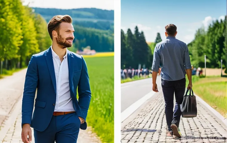 시골과 평균수명 - **Image Prompt: Urban Dynamics vs. Rural Serenity**
    *   **Description:** A diptych showcasing tw...